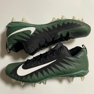 Nike Men's Black and Green Athletic Cleats